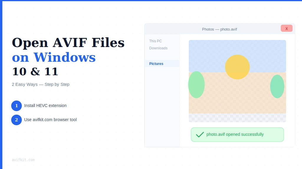 Cómo Abrir Archivos AVIF en Windows 10 y 11 (2 Formas Fáciles)